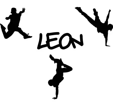 Wall sticker for kids dynamic silhouette shapes - TenStickers