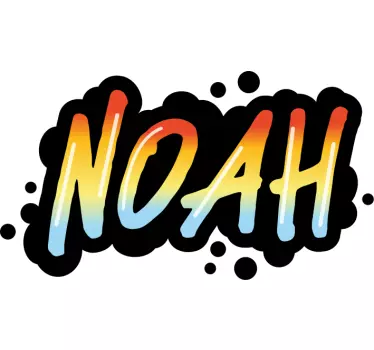 Colorful graffitti painting text custom sticker - TenStickers