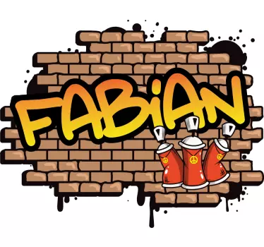 Quote sticker customizable graffiti design - TenStickers