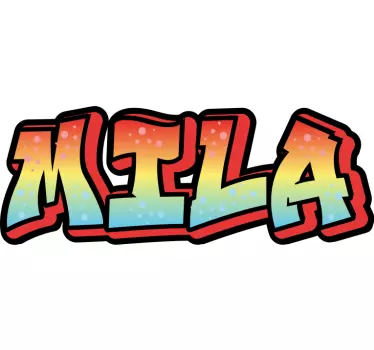 Customisable sticker vibrant name design - TenStickers
