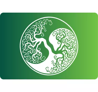 Original Yin Yang Tree of life  laptop sticker - TenStickers