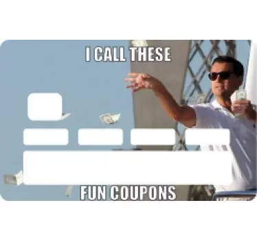 Original fun coupons bank card decal - TenStickers