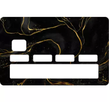 Black and golden marble texture credit card sticker - TenStickers