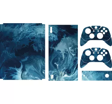 Oceanic Swirl Surface xbox wrap - TenStickers