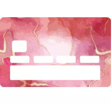 Pink and gold marble effect bank card decal - TenStickers
