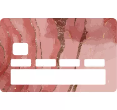 Shimmering pink watercolor bank card sticker - TenStickers