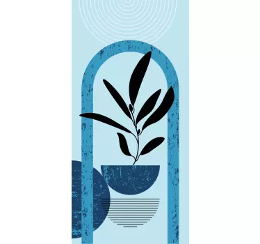 Stylish Greenery Motif iPhone sticker - TenStickers