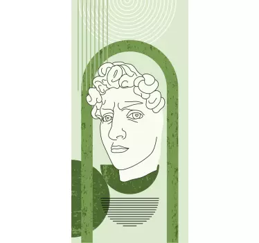Stylized Human Portrait iPhone sticker - TenStickers