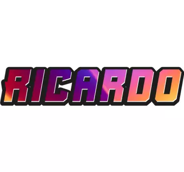 Vibrant custom name car sticker - TenStickers