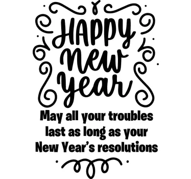 Quote sticker joyful new year greetings - TenStickers