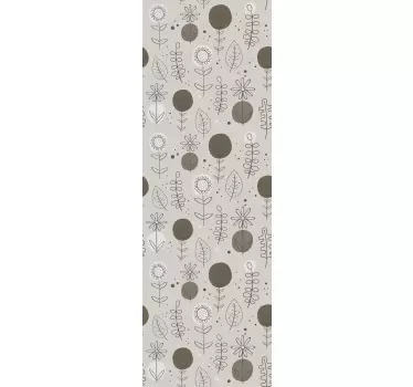 Ground natural colors pattern glass door sticker - TenStickers