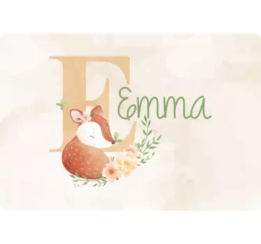 Personalized Cute Fox laptop skin - TenStickers