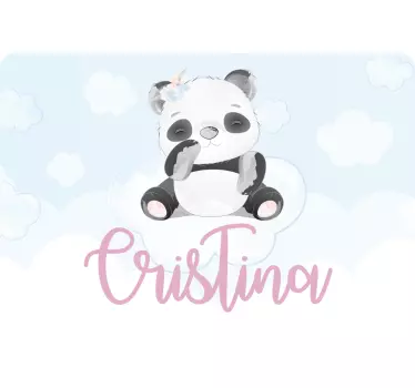 Playful Panda Character laptop skin - TenStickers