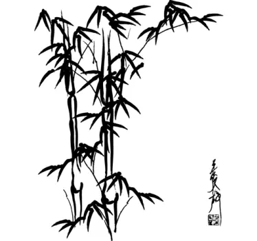 Bamboo Wall Art Decal - TenStickers