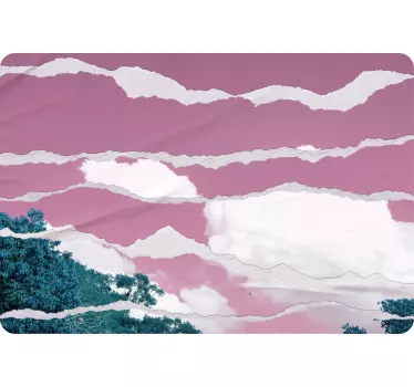 Cloudy Landscape Scene laptop skin - TenStickers