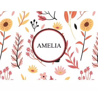 Floral Personalized Pattern laptop skin - TenStickers
