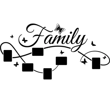 Family Photo Frame Living Room Wall Sticker - TenStickers