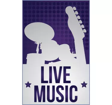 Live Music Performance Sign shop window sticker - TenStickers