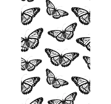 Black and White Butterfly decals for furniture - TenStickers