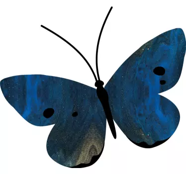 Butterfly wall decal in elegant blue design - TenStickers
