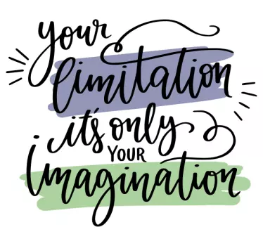 Inspirational imagination quote sticker - TenStickers