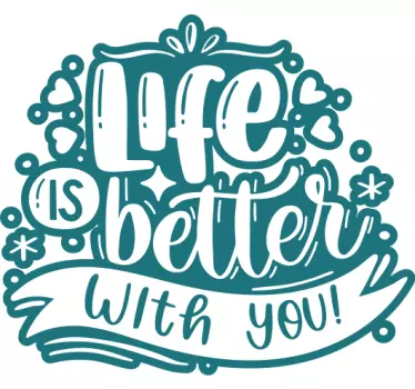 Inspirational Text Design quote sticker - TenStickers