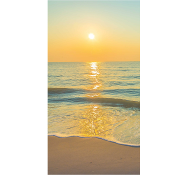 Beach and the ocean with the sun shower sticker - TenStickers