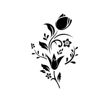 Tulips flower design shower screen sticker - TenStickers