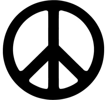 Peace symbol decorative car sticker - TenStickers