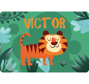 Happy Cartoon Tiger laptop skin - TenStickers