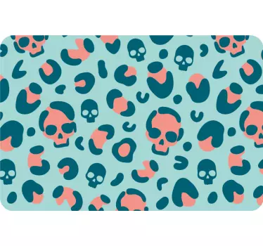 Skull and Leopard Print laptop skin - TenStickers