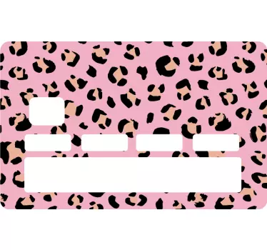 Watercolor leopard prints credit card sticker - TenStickers