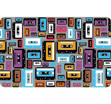 Retro Cassette Style laptop skin - TenStickers