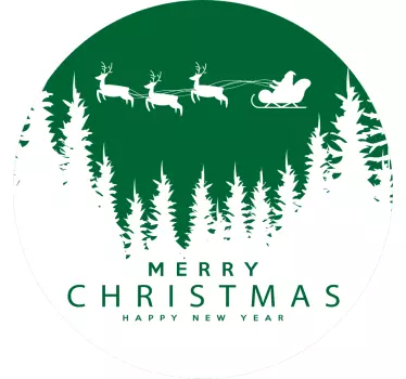 Merry christmas with christmas backdrops window decal - TenStickers