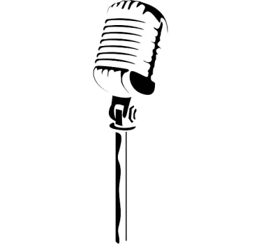 Classic Microphone Wall Sticker - TenStickers
