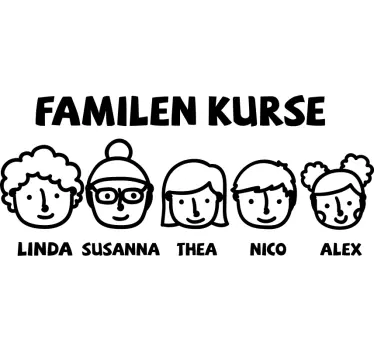 Family Fun Personalization quote sticker - TenStickers