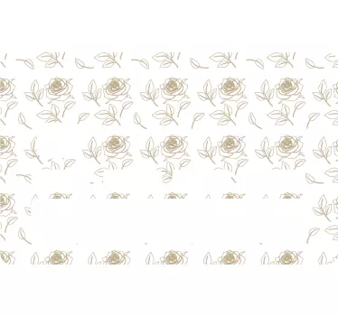 Detailed rose pattern  beige background bank card decal - TenStickers