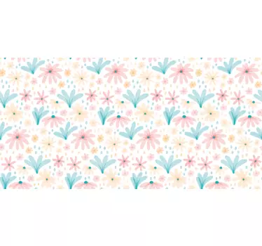 Pastel color flower pattern decals for furniture - TenStickers