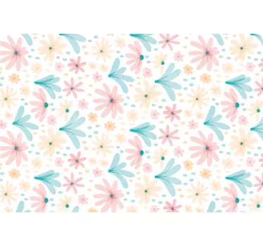 Laptop skin with pastel floral design - TenStickers