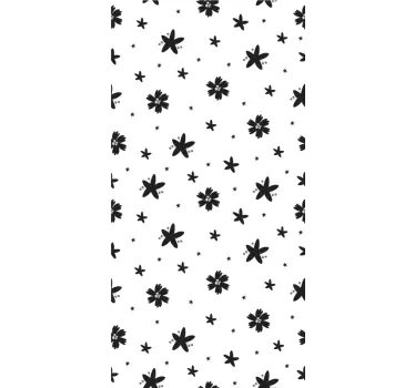 Floral Refrigerator Cover fridge sticker - TenStickers