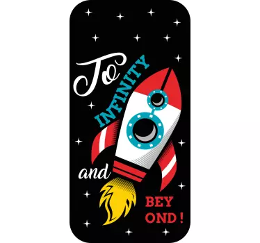 Iphone sticker rocket to infinity - TenStickers