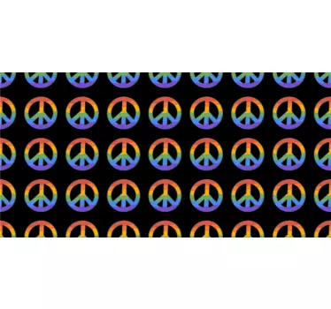 Bike sticker colorful peace symbols - TenStickers