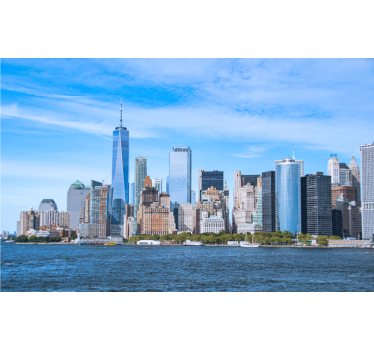 Urban Skyline View bike sticker - TenStickers