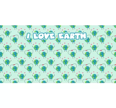 Bike sticker i love earth - TenStickers
