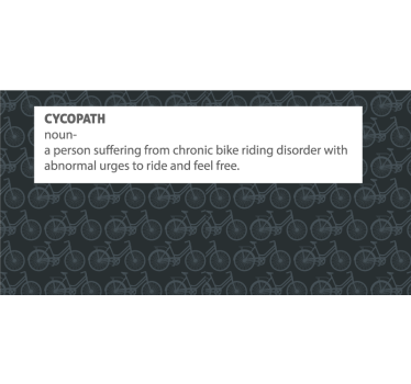 Bike sticker cycopath's call to ride - TenStickers