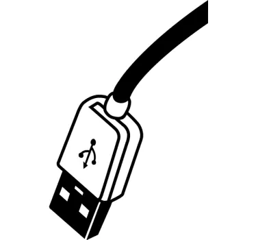USB cable office wall decal - TenStickers