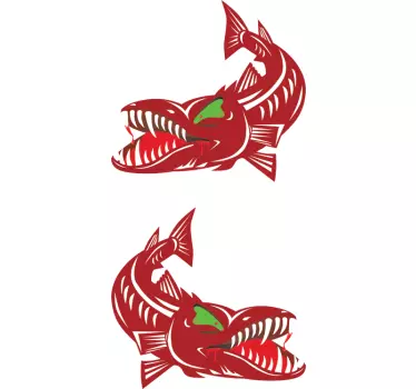 Hungry Barracuda Decal - TenStickers