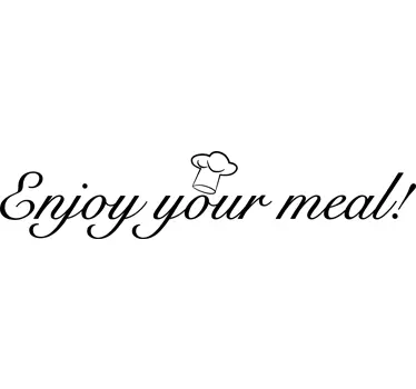 Enjoy Your Meal Wall Sticker - TenStickers