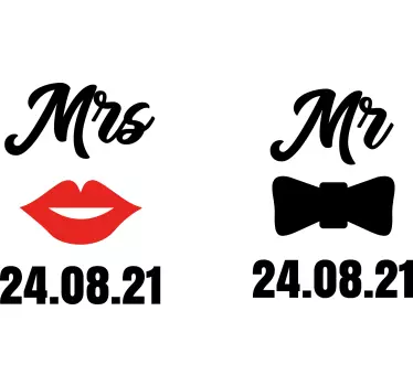 Couple's Personalized Toasts wedding sticker - TenStickers