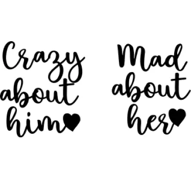 Crazy for each other wedding sticker - TenStickers
